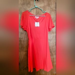 Jack by BB Dakota Red Mini A line dress NWT Size L